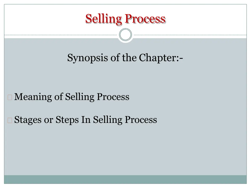 selling process 1