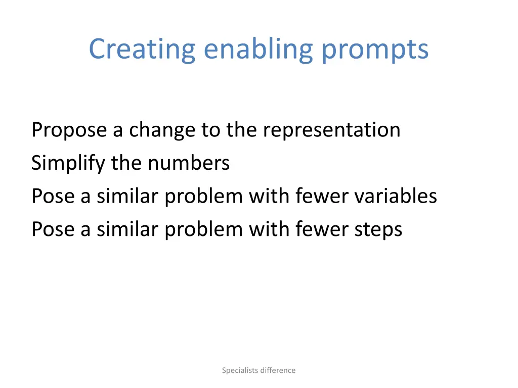 creating enabling prompts