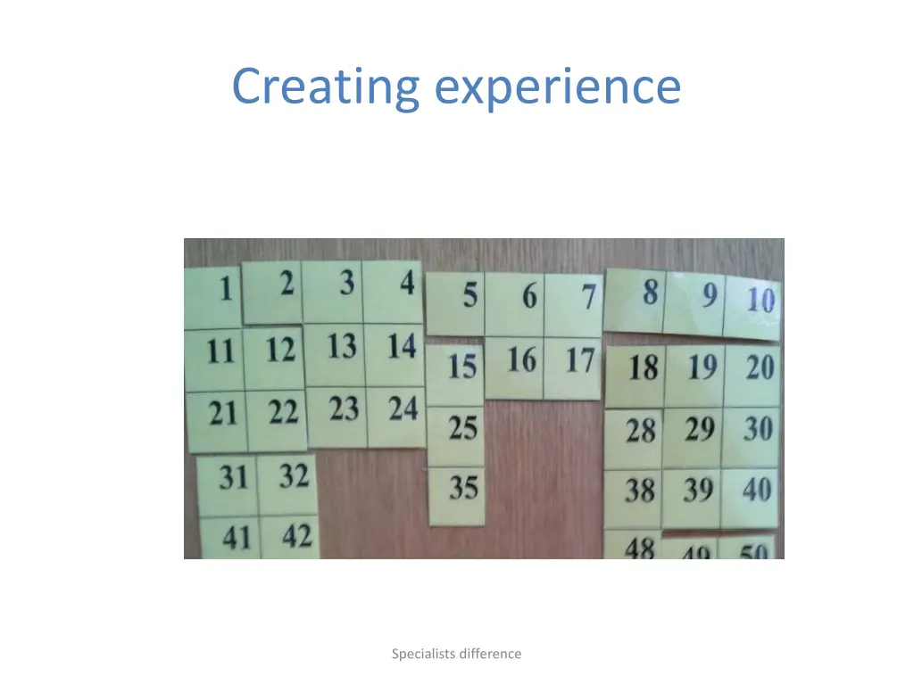 creating experience