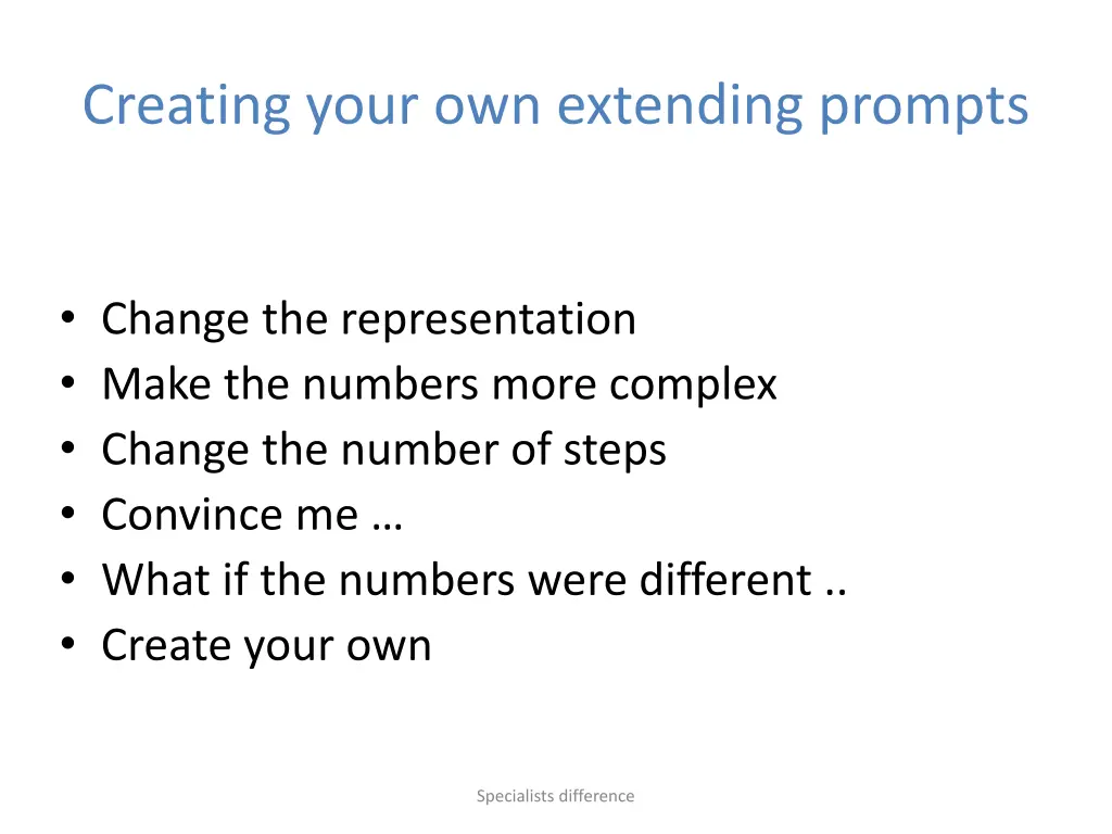 creating your own extending prompts