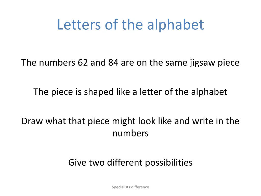 letters of the alphabet