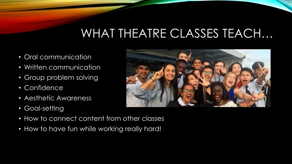 what theatre classes teach