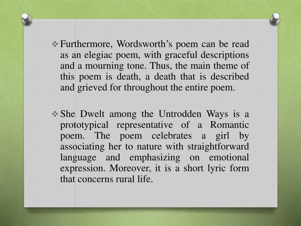 furthermore wordsworth s poem can be read