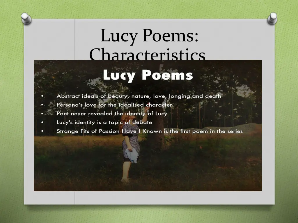 lucy poems characteristics