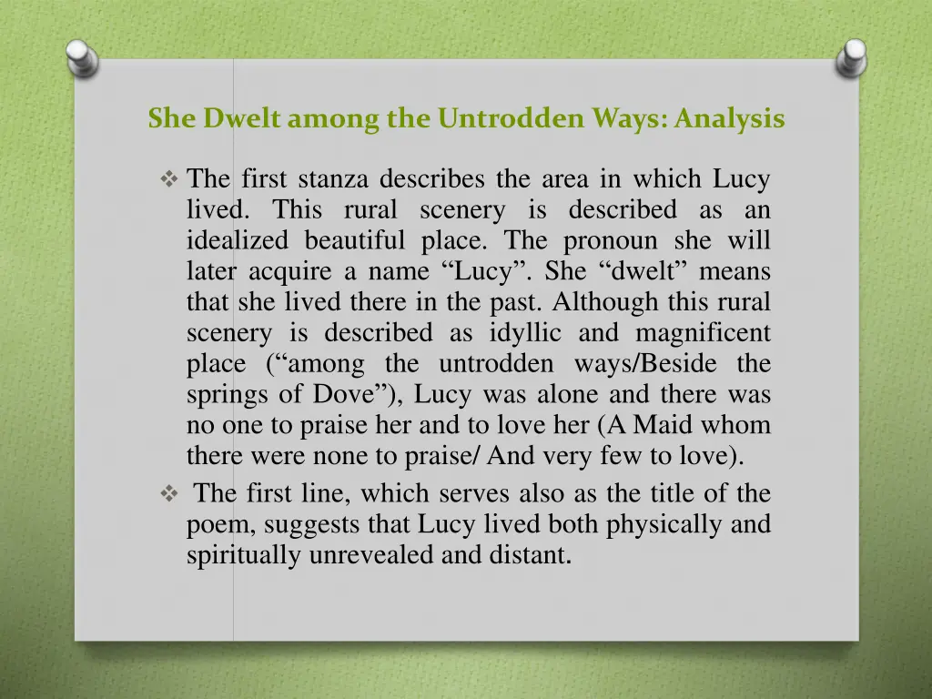 she dwelt among the untrodden ways analysis