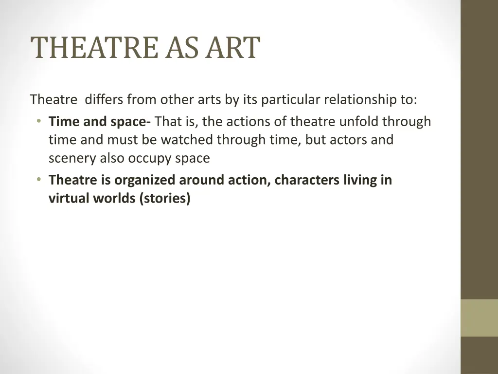 theatre as art