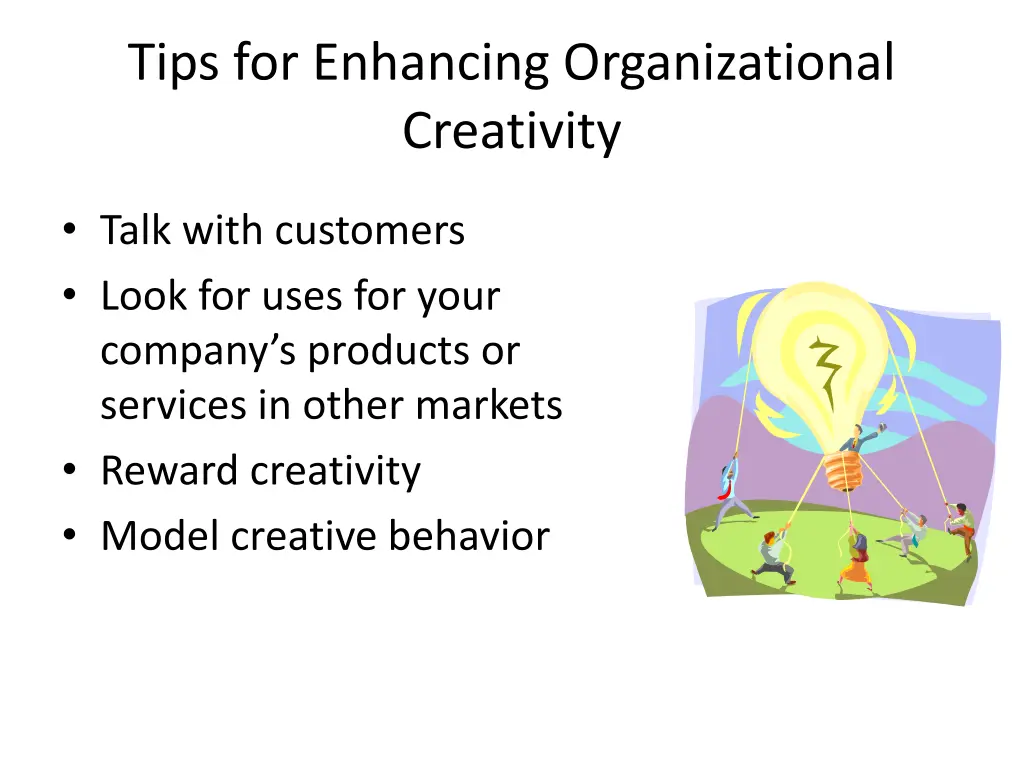 tips for enhancing organizational creativity 2