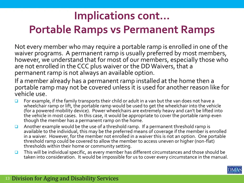 implications cont portable ramps vs permanent