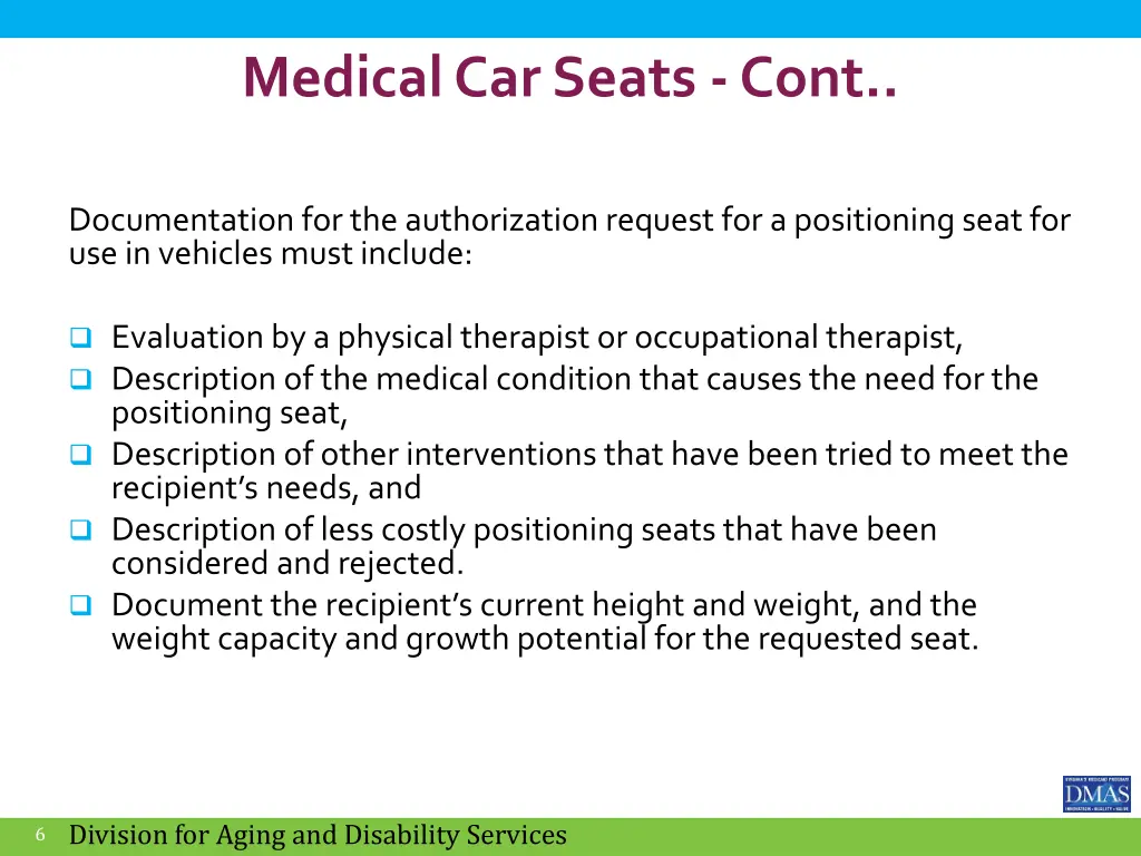 medical car seats cont 1