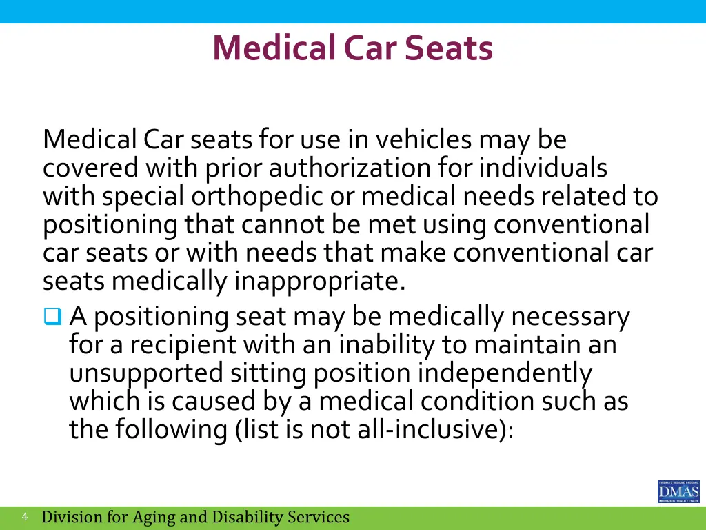 medical car seats