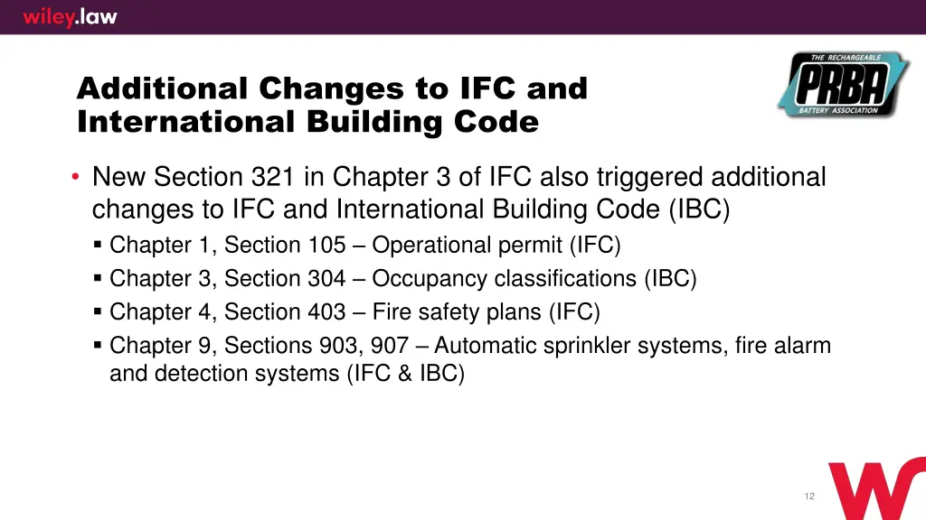 additional changes to ifc and international