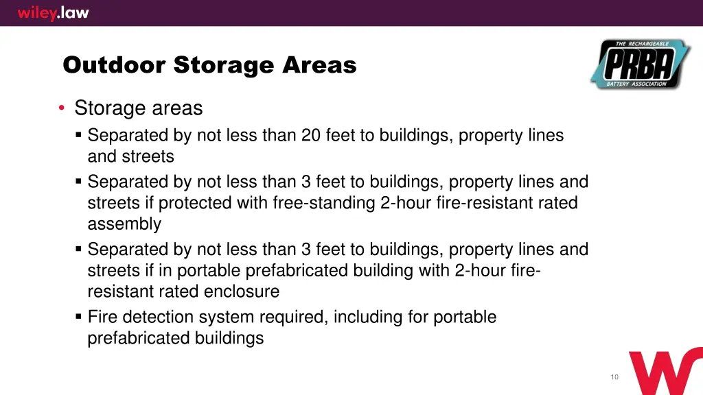 outdoor storage areas