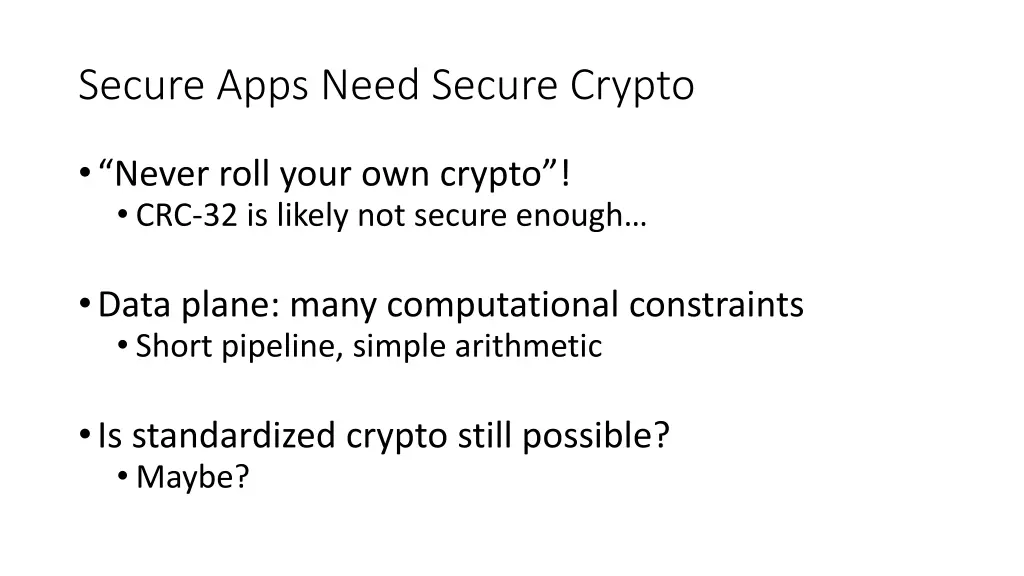 secure apps need secure crypto