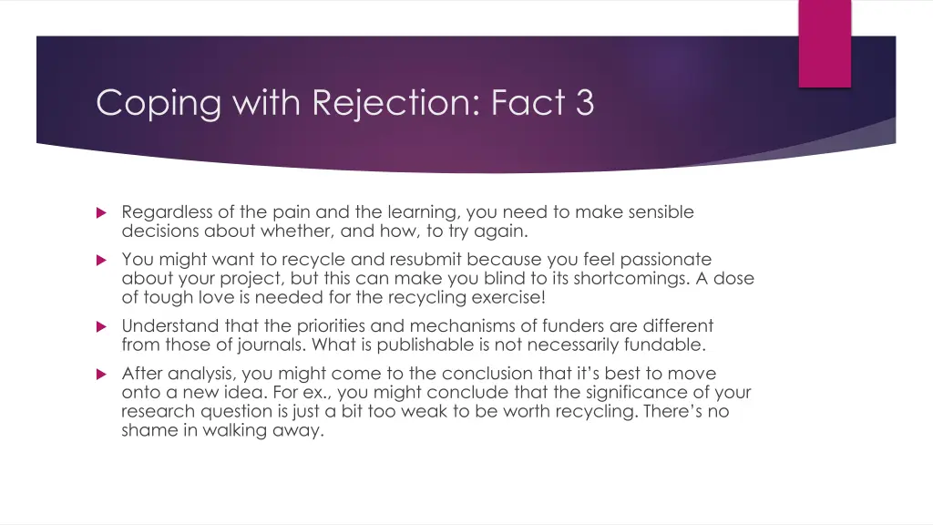 coping with rejection fact 3