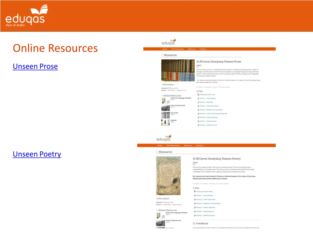 online resources