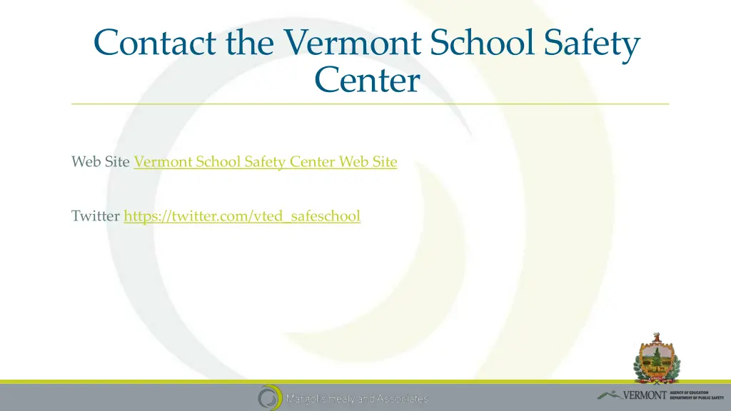 contact the vermont school safety center