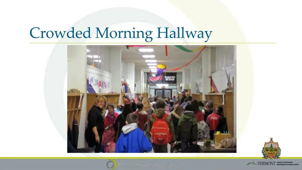 crowded morning hallway