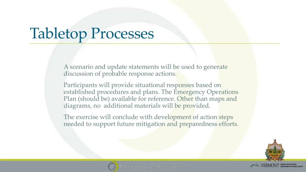 tabletop processes