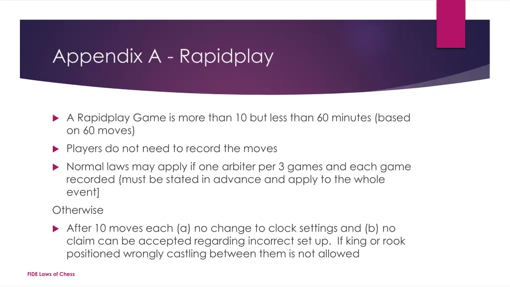 appendix a rapidplay