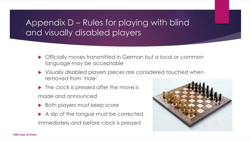 appendix d rules for playing with blind