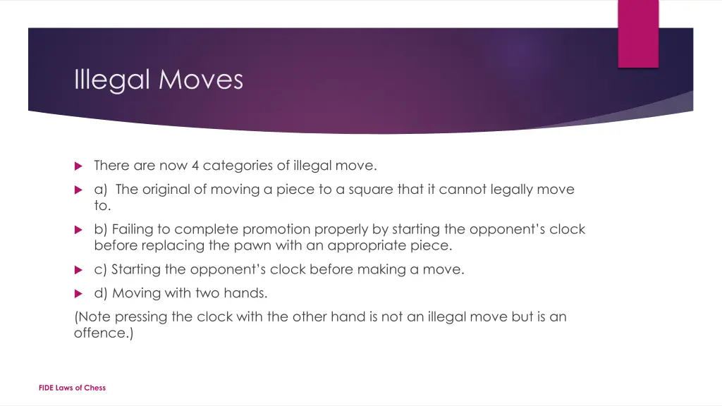 illegal moves