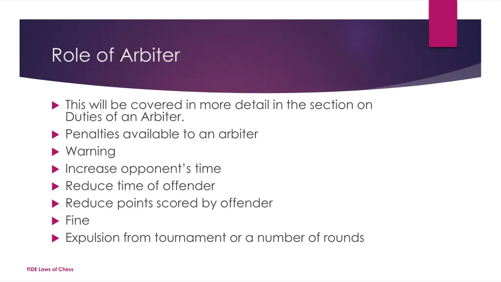 role of arbiter