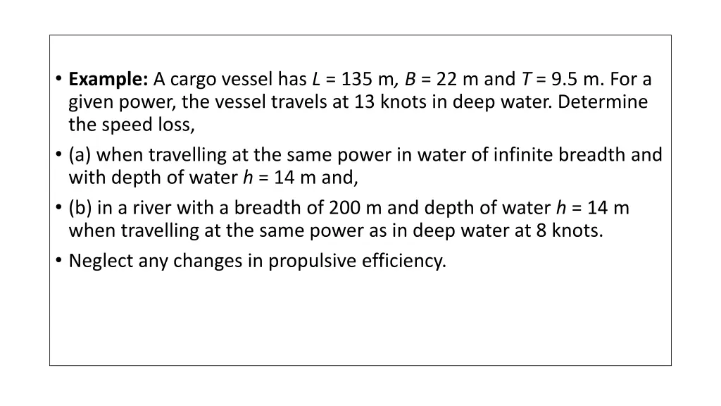 example a cargo vessel