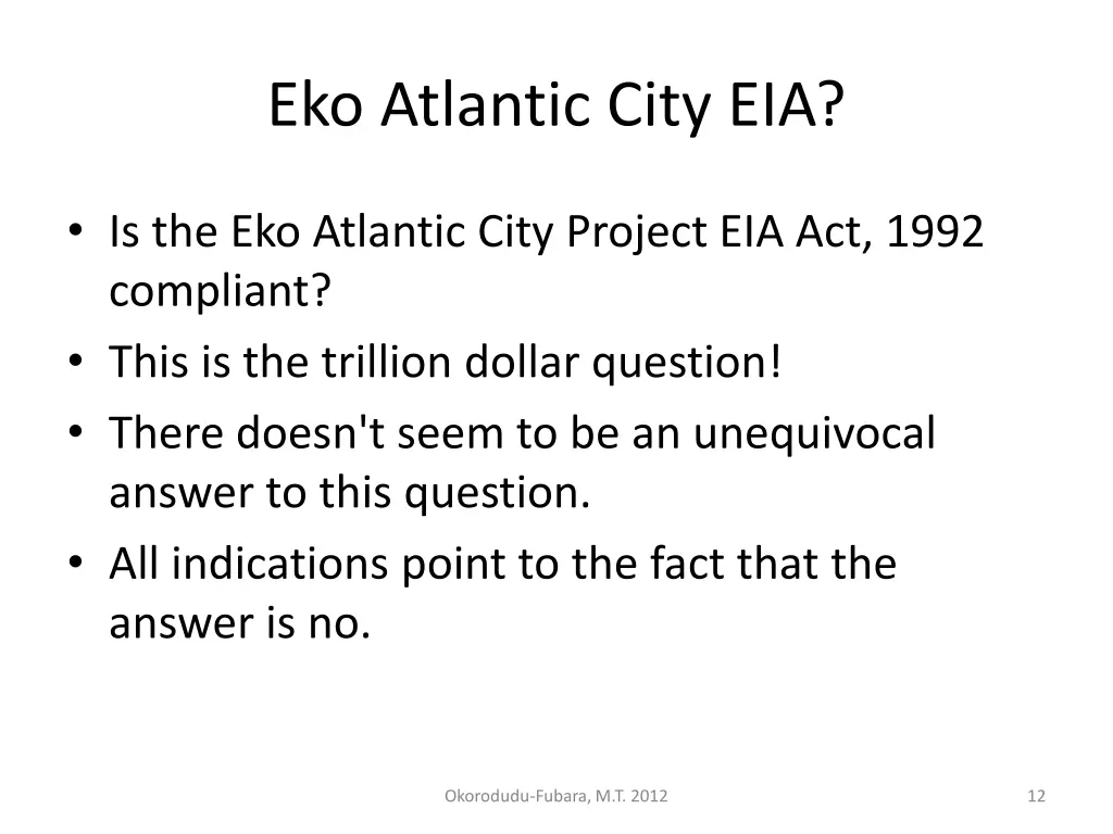 eko atlantic city eia