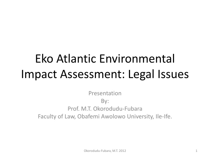 eko atlantic environmental impact assessment