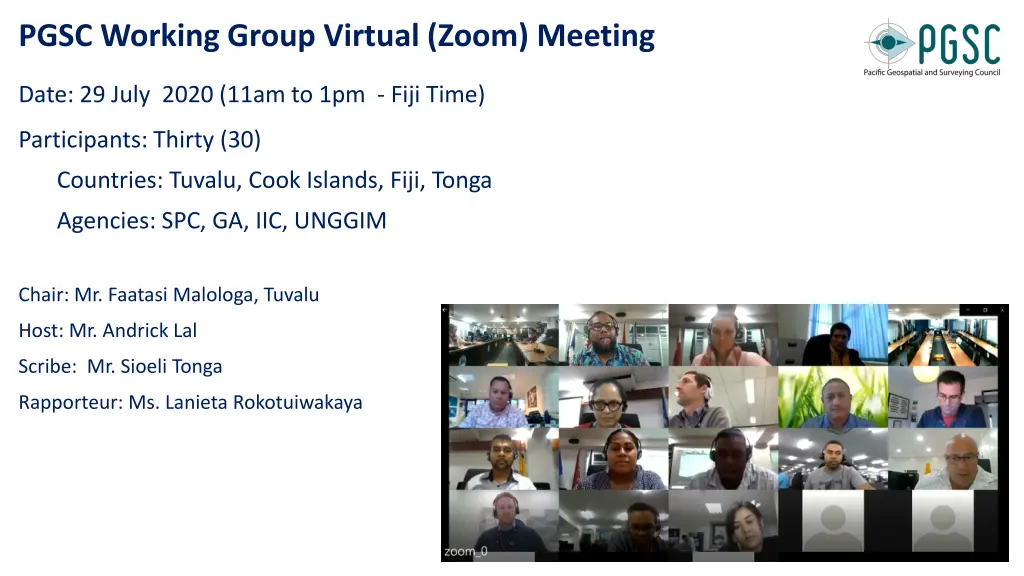 pgsc working group virtual zoom meeting