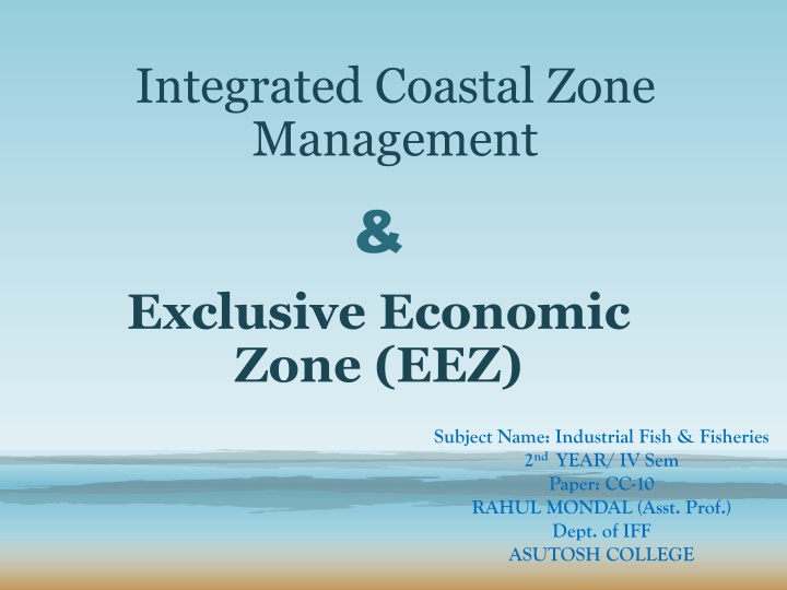 integrated coastal zone management exclusive