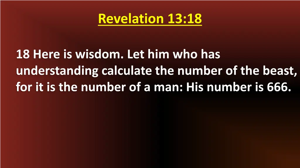 revelation 13 18