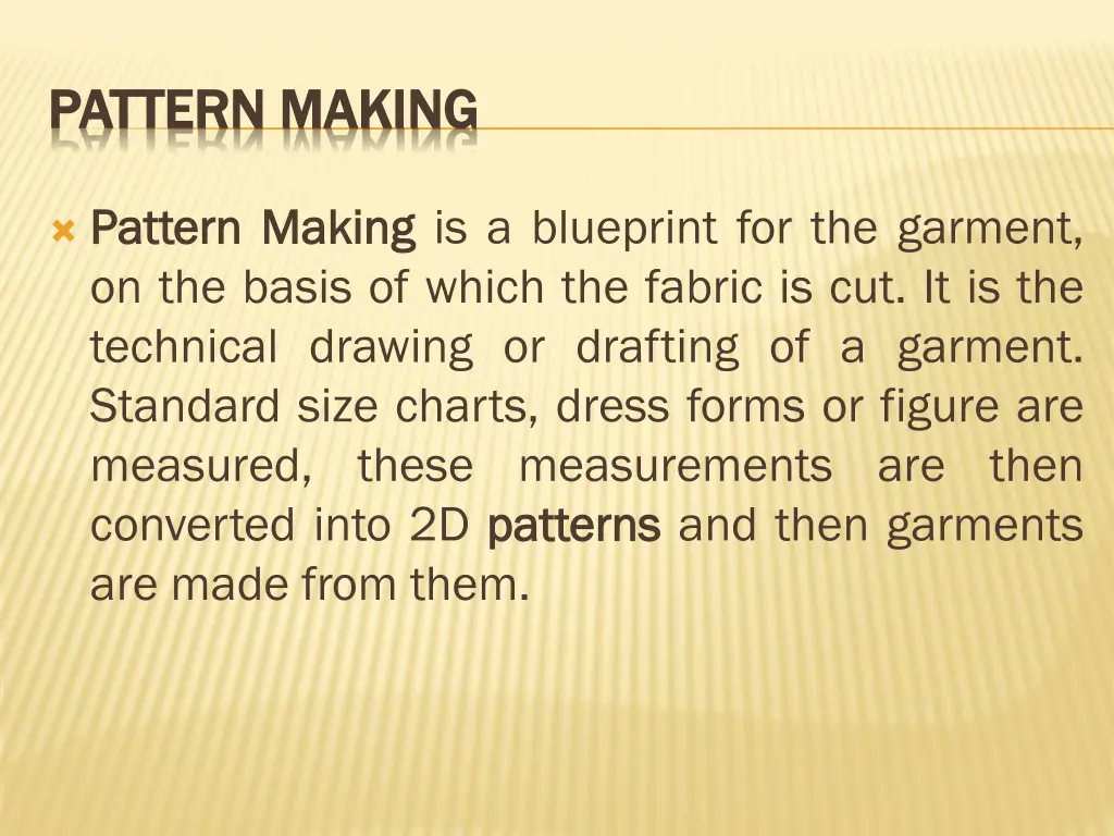 pattern making pattern making