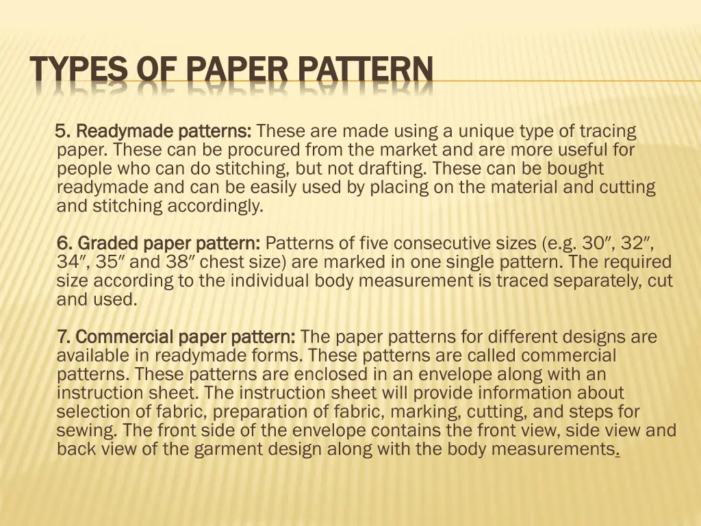 types of paper pattern types of paper pattern 2