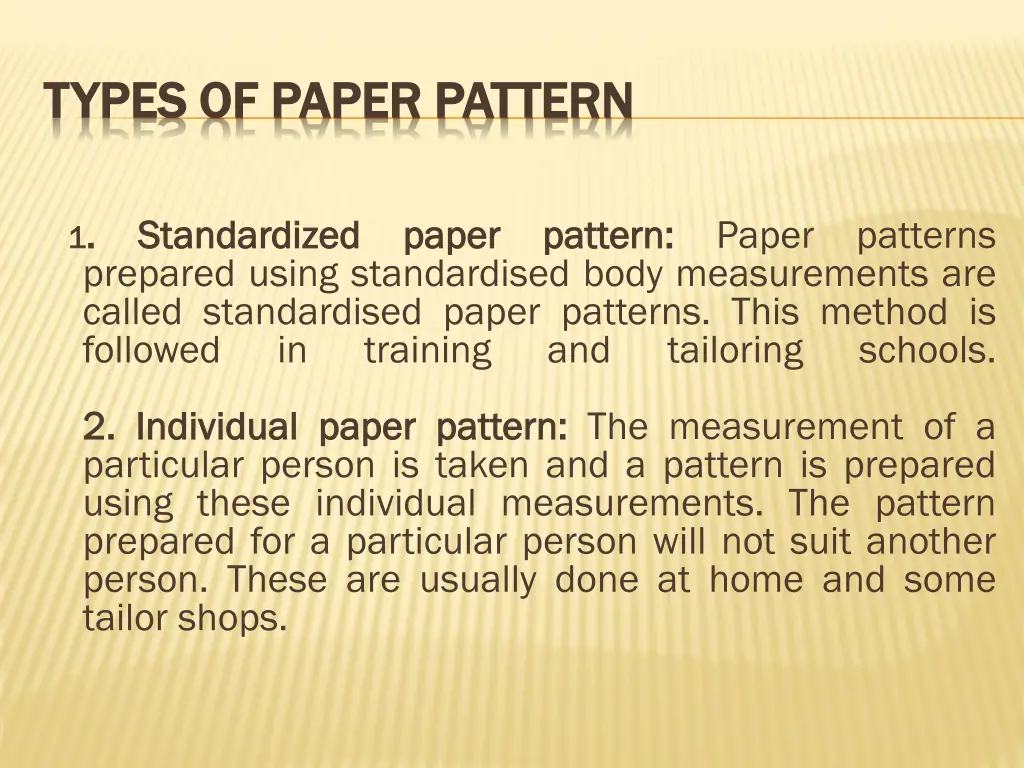 types of paper pattern types of paper pattern