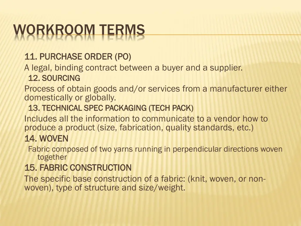 workroom terms 1