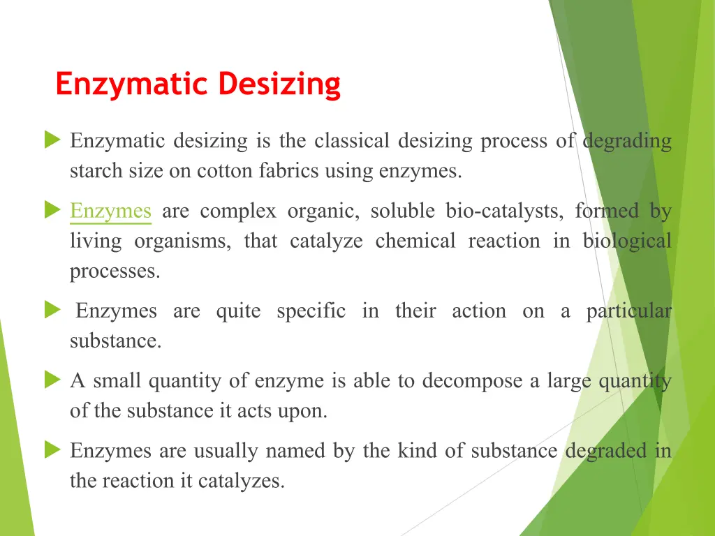 enzymatic desizing