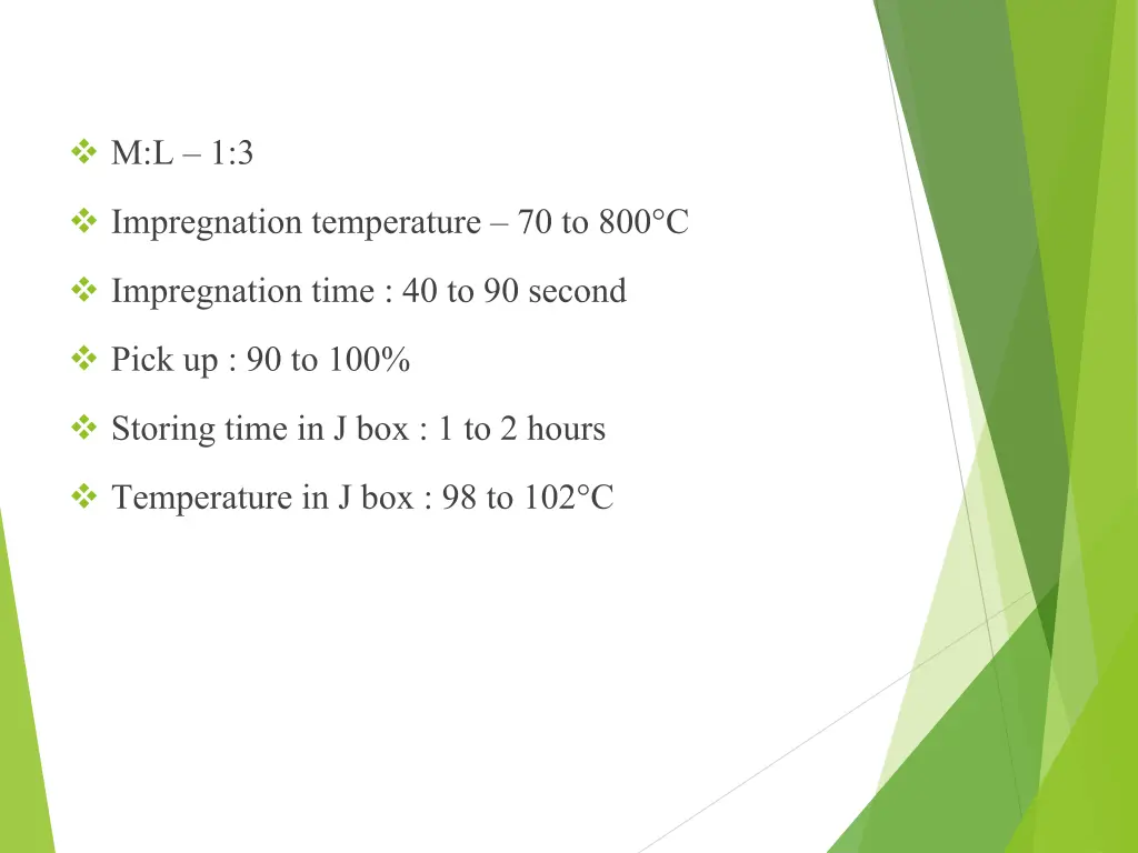 m l 1 3 impregnation temperature