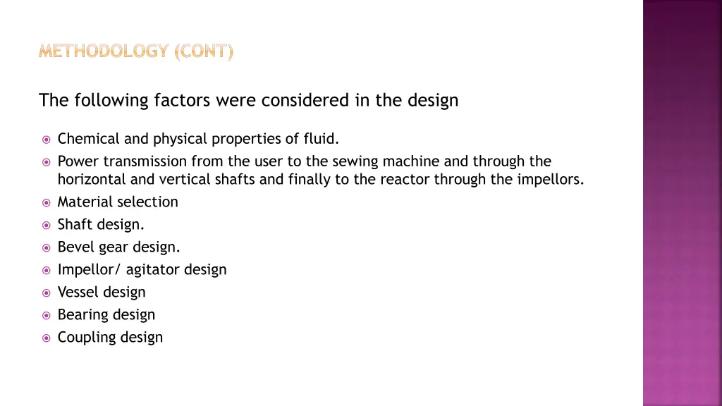 methodology cont