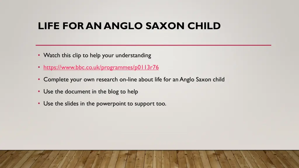 life for an anglo saxon child 1