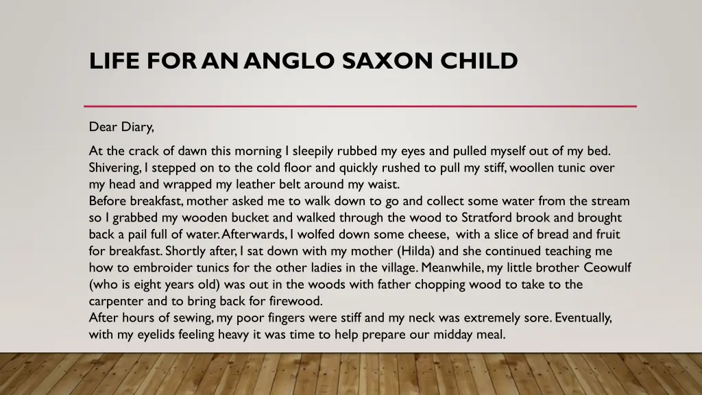 life for an anglo saxon child 11