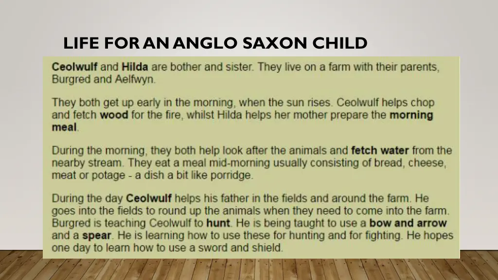 life for an anglo saxon child 7