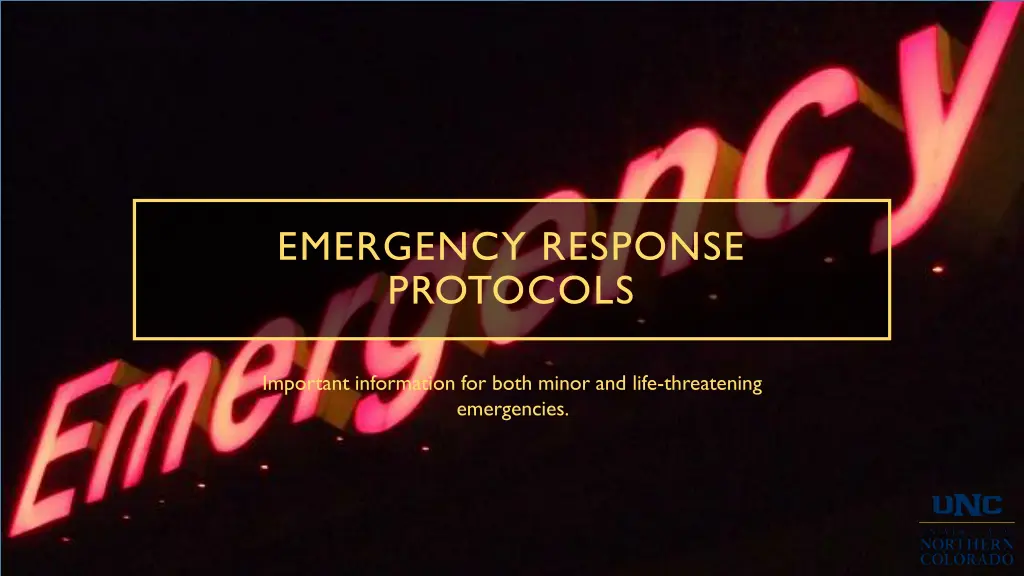 emergency response protocols