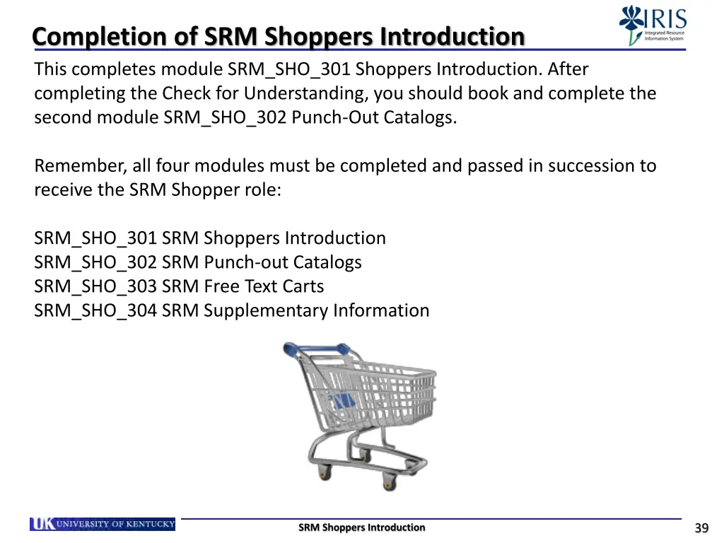 completion of srm shoppers introduction this