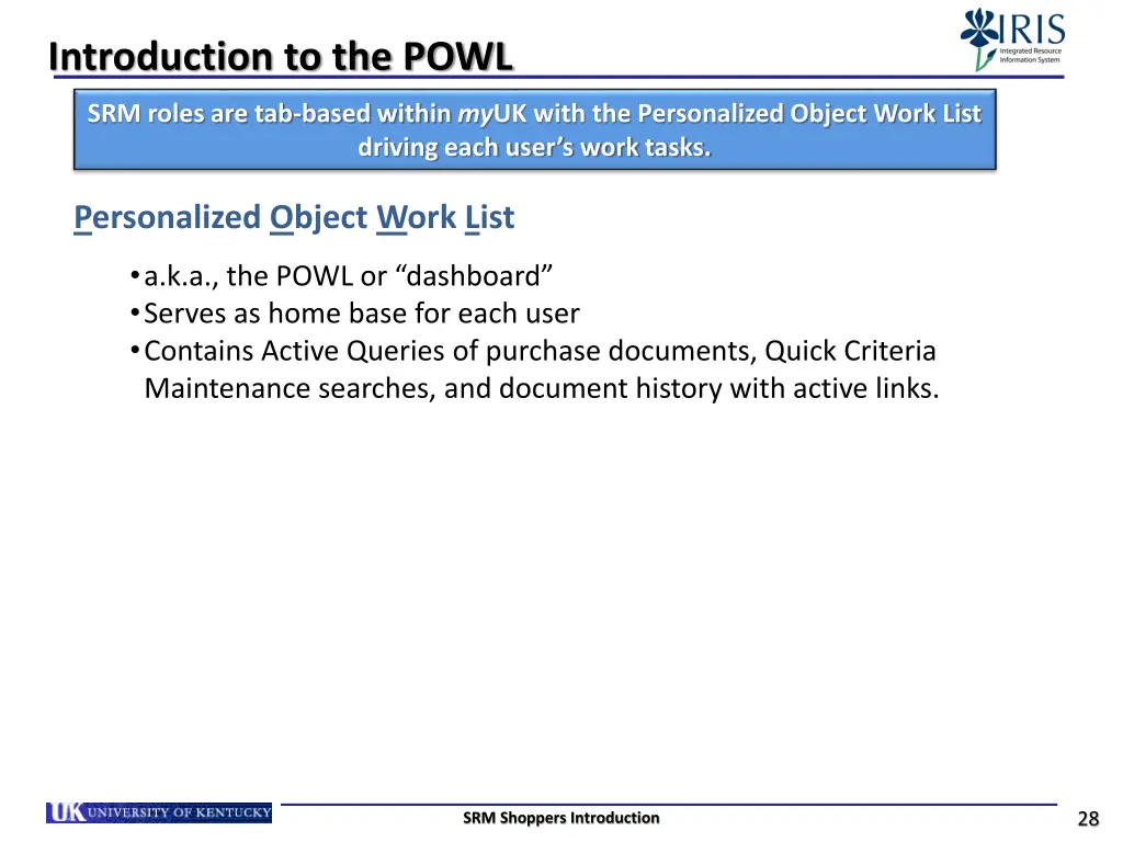 introduction to the powl