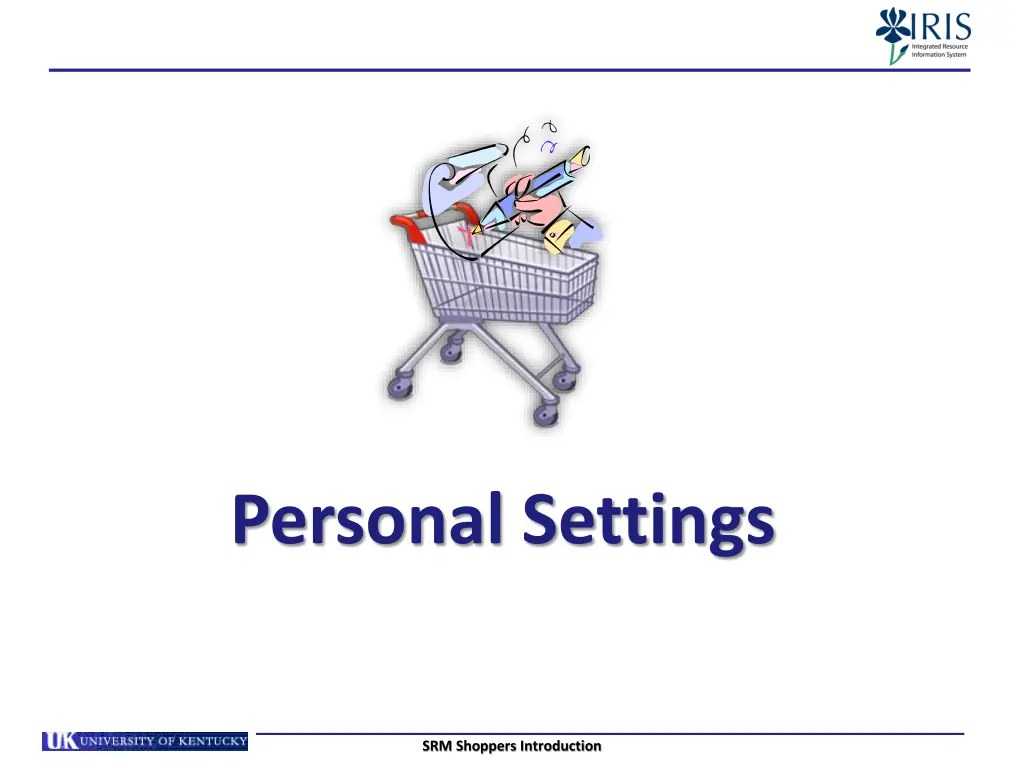 personal settings