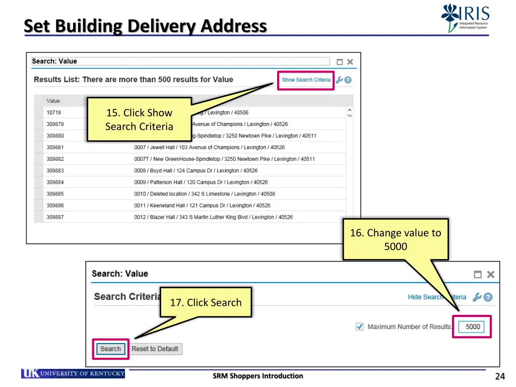 set building delivery address 3