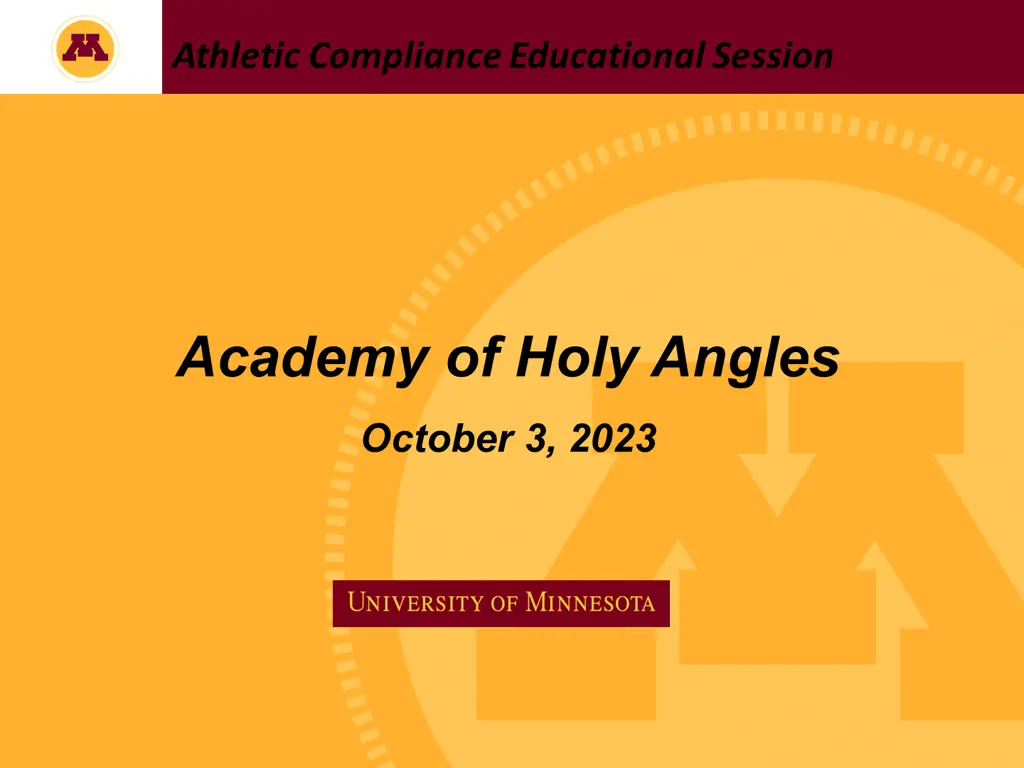 athletic compliance educational session