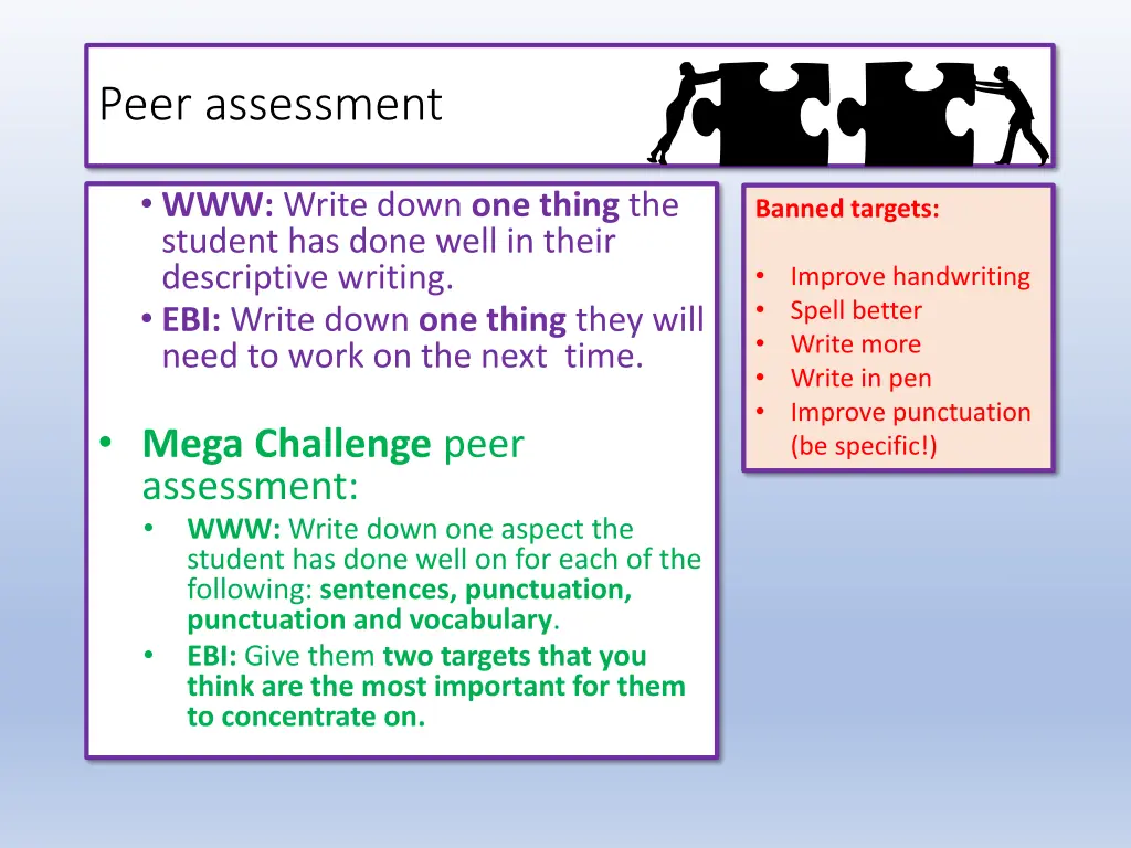 peer assessment