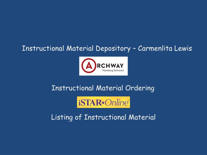 instructional material depository carmenlita lewis